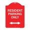 Signmission Reserved Parking Resident Parking Only With Bi-Directional Arrow, Red & White, A-DES-RW-1824-23039 A-DES-RW-1824-23039 - alternate 1
